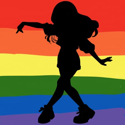 realistic girl danceing