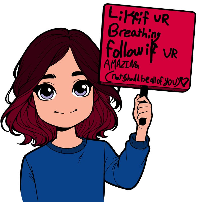 realistic girl holding up a sign