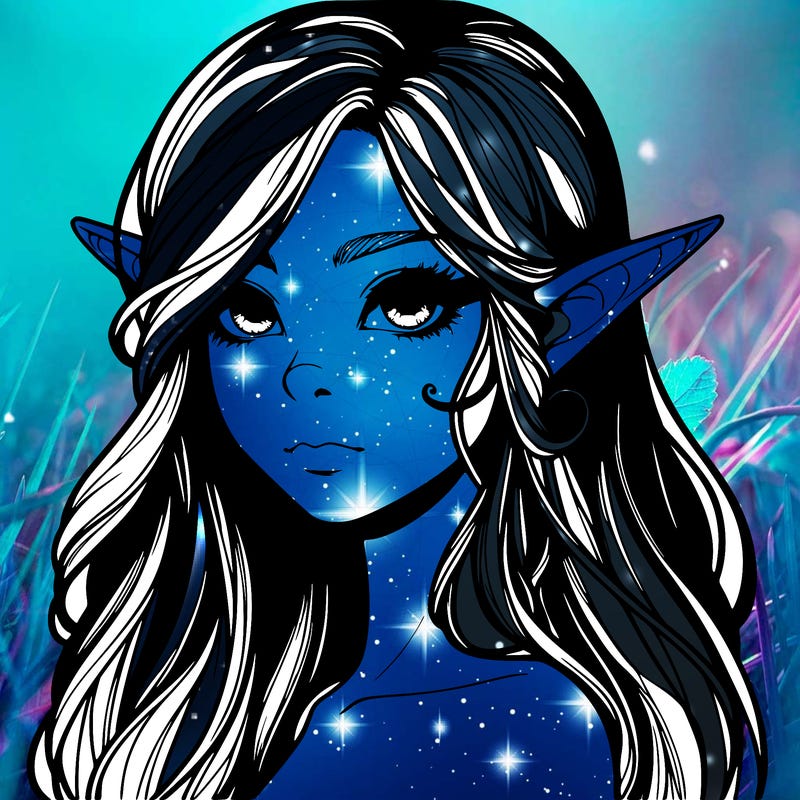 elf girl realistic dark fantasy