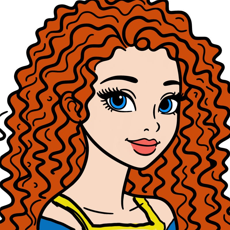 woman with curly hair
