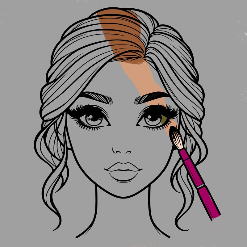 realistic person with makeup