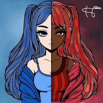 realistic girl split