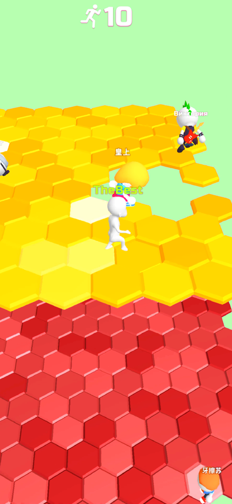 Do Not Fall .io - Batalla multijugador en plataformas hexagonales que caen en el juego Do Not Fall io