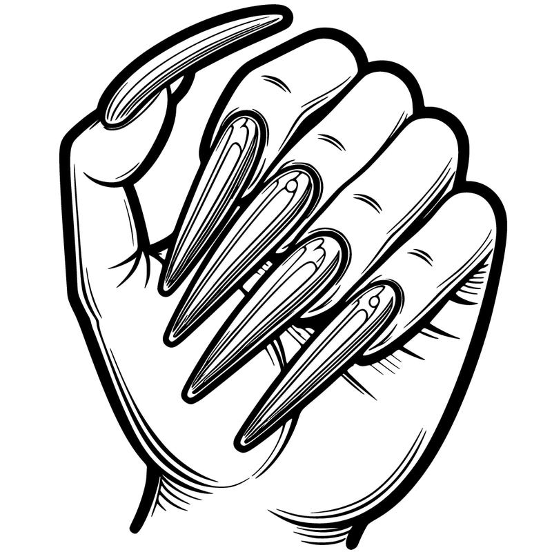 long nails with no design