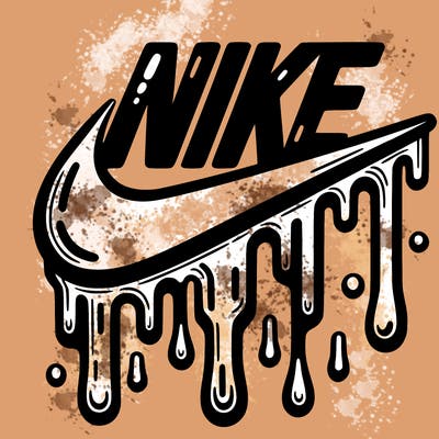 dripping nike logo