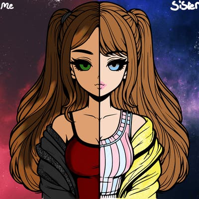 realistic girl split