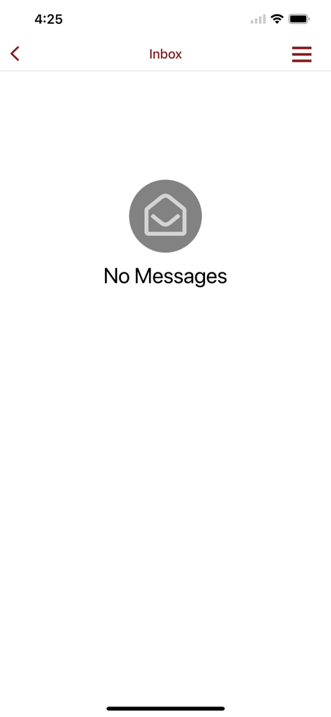 Chronological Bible Teaching - The inbox screen of the Chronological Bible Teaching app