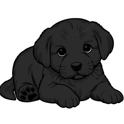 a cute realistic puppy