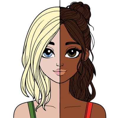 realistic girl split