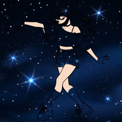 realistic girl danceing