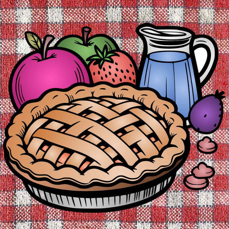 a pie of food