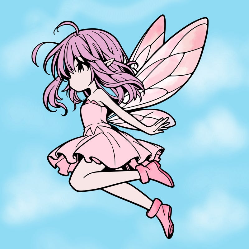 manga fairy flying