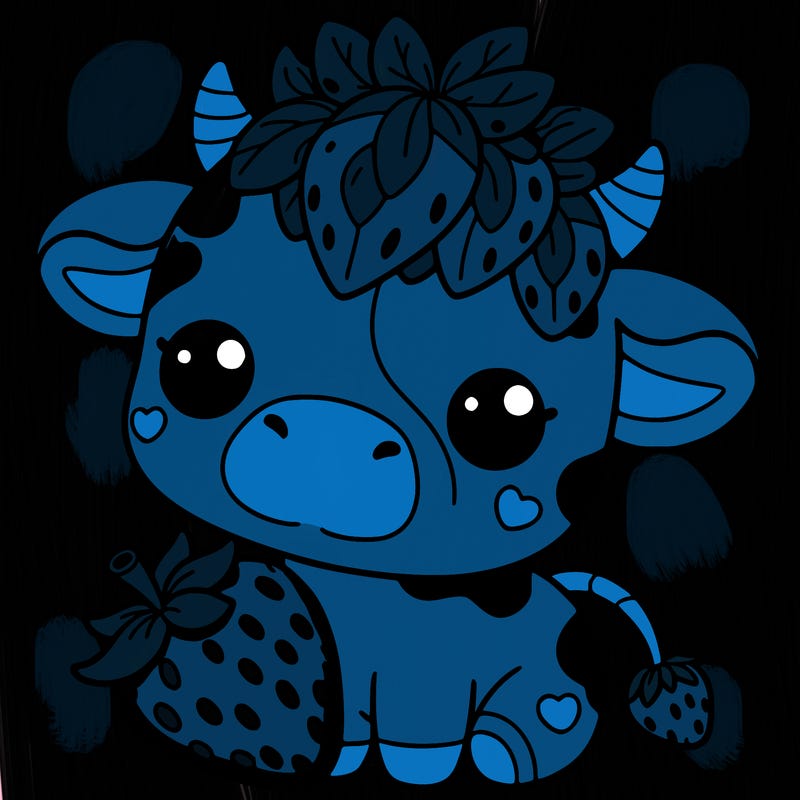 cute strawberry cow
