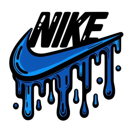dripping nike logo