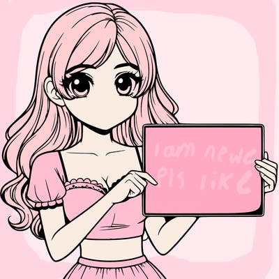 realistic pretty girl holding blank sign
