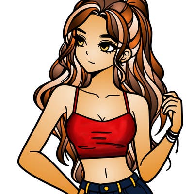 girl in crop top