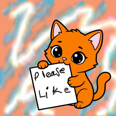 a small cat with a blank sheet of paper in its hand. the cat is sooooooo cute!