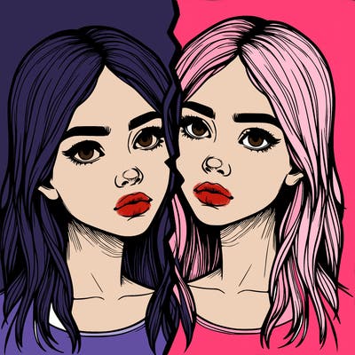 realistic girl split