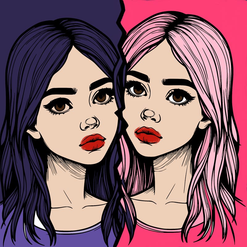 realistic girl split