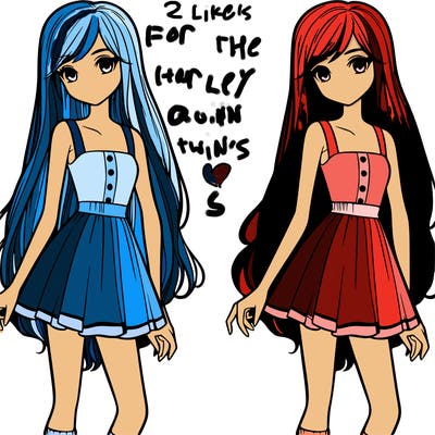 teenage girl with long hair and short dress