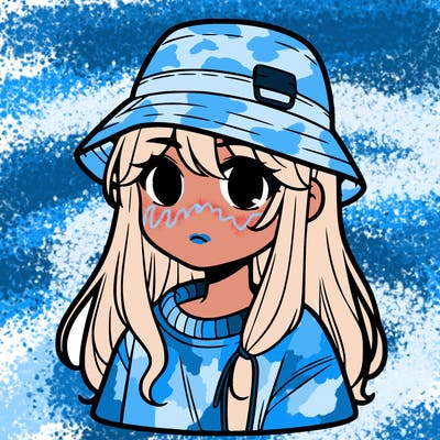 girl with bucket hat