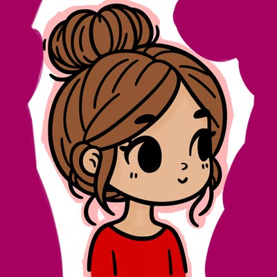 girl with bun in her hair.