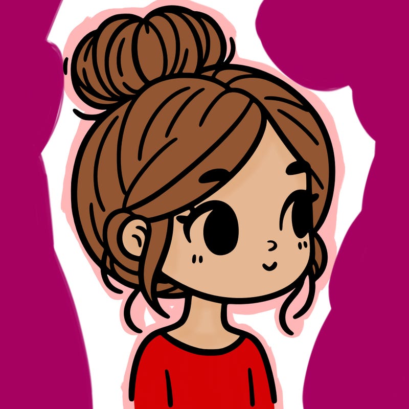 girl with bun in her hair.