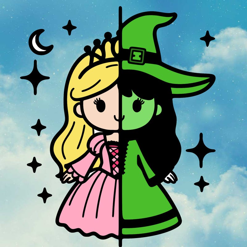 split princess and witch