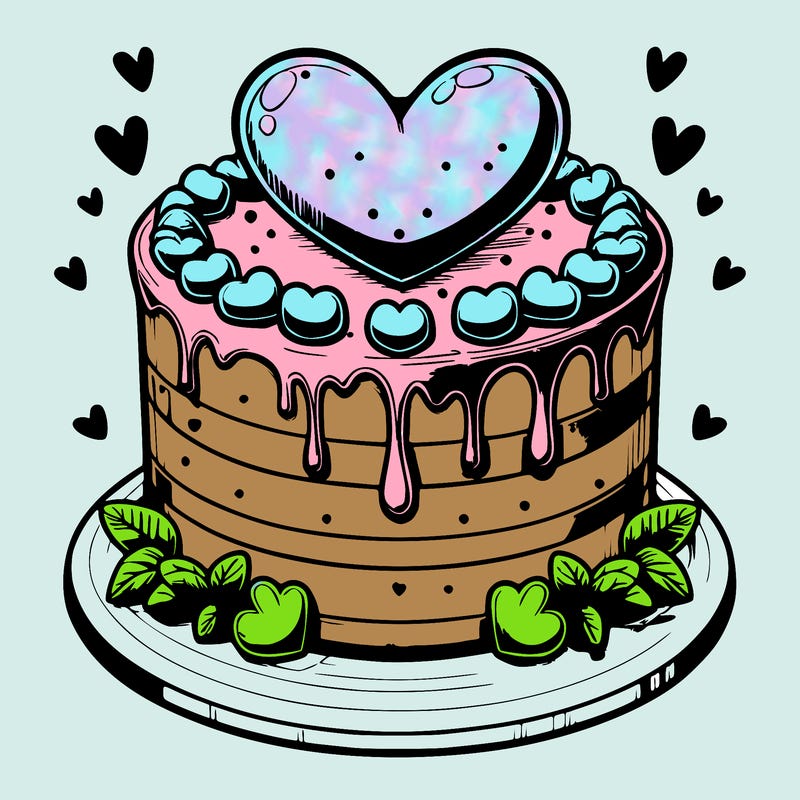 realistic heart cake