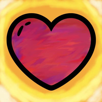 a blank heart