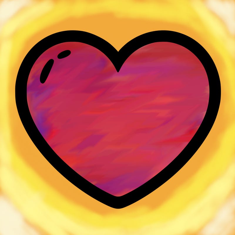 a blank heart