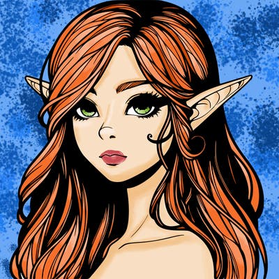 elf girl realistic dark fantasy