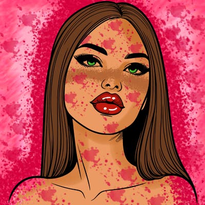 realistic woman with full lips