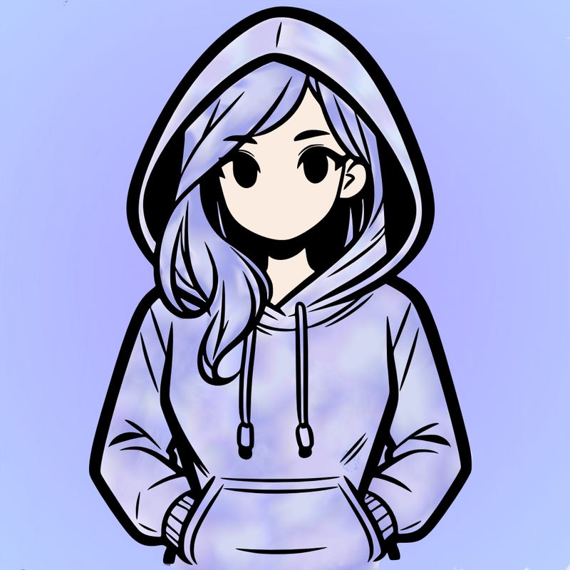 a woman wearing a hoodie
