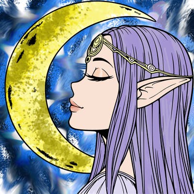 a realistic moon elf