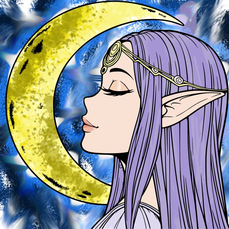 a realistic moon elf