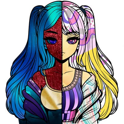 realistic girl split