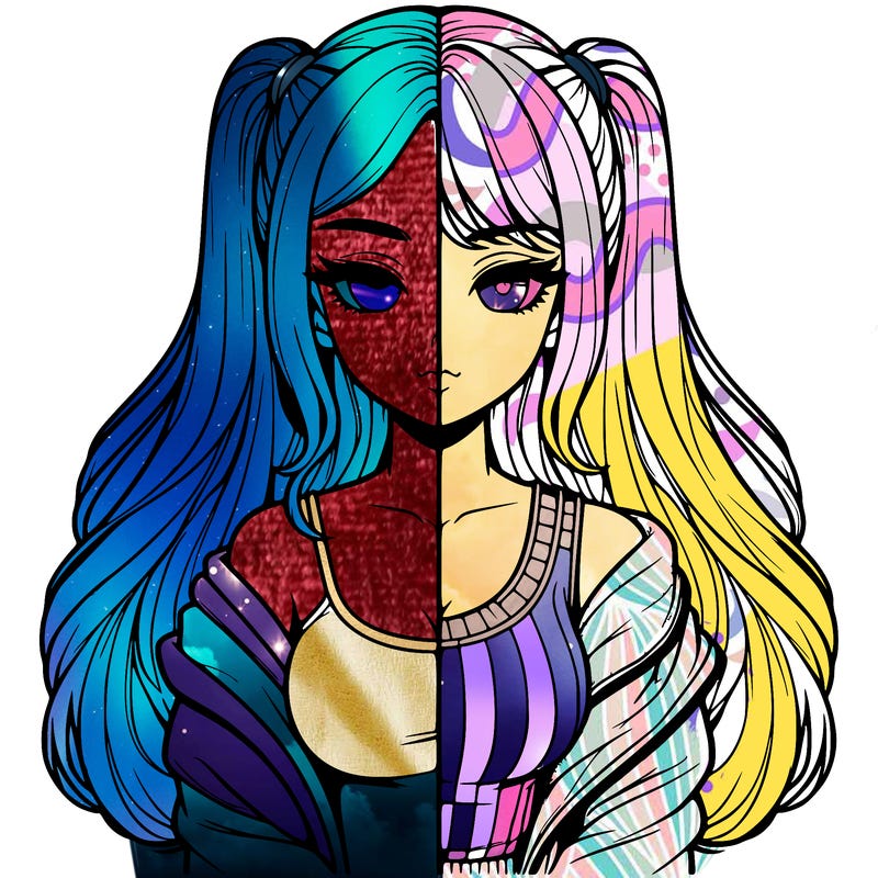 realistic girl split