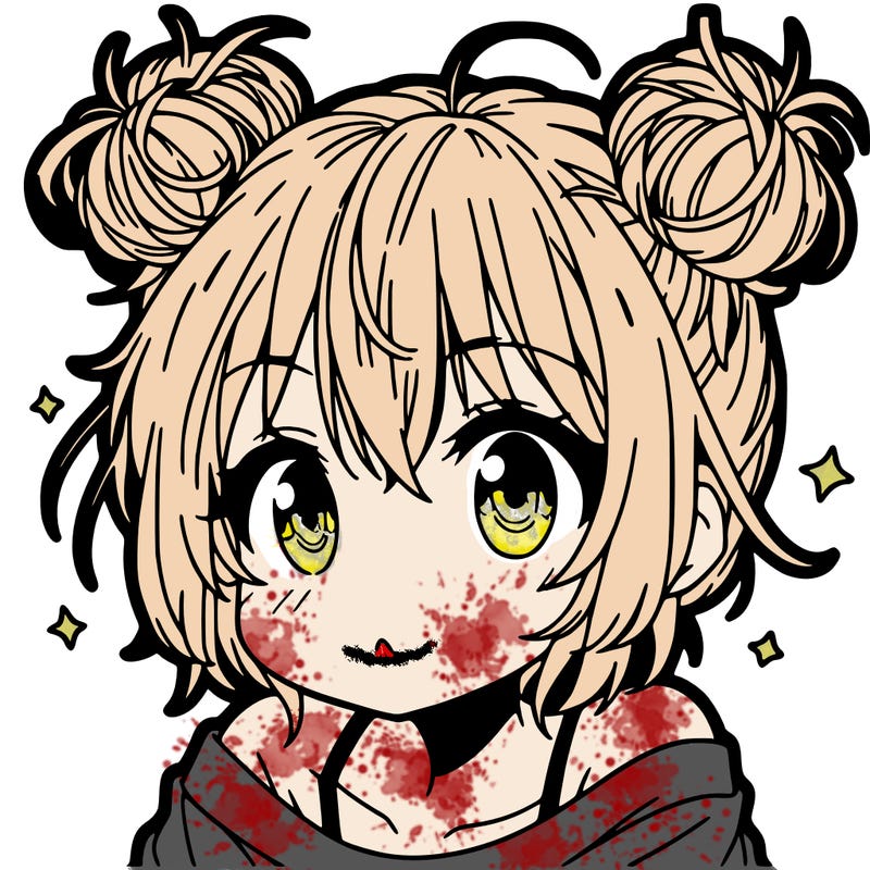 a manga girl with messy small buns