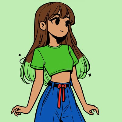 girl in a cute crop top