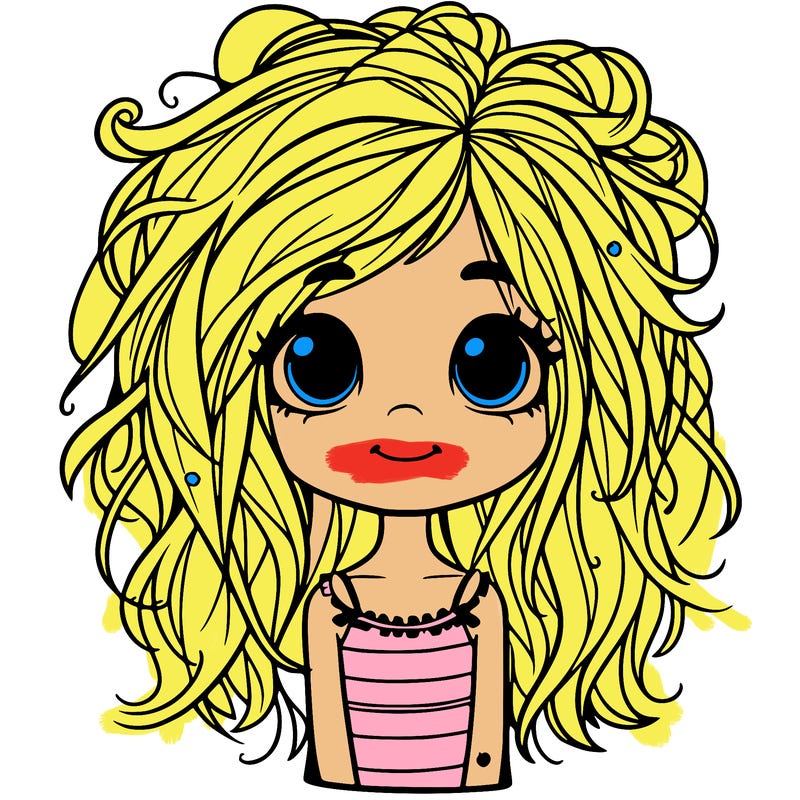 messy hair pretty  little  girl