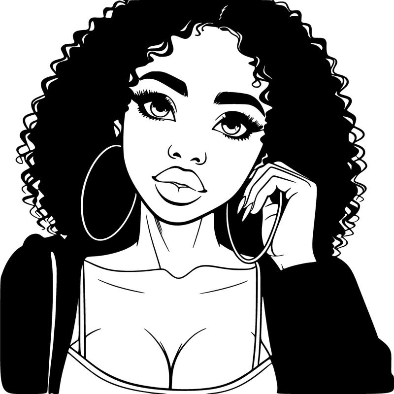 realistic black woman