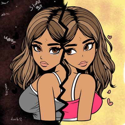 realistic girl split