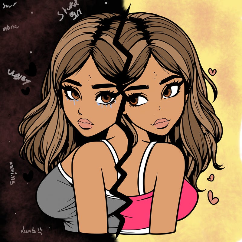 realistic girl split