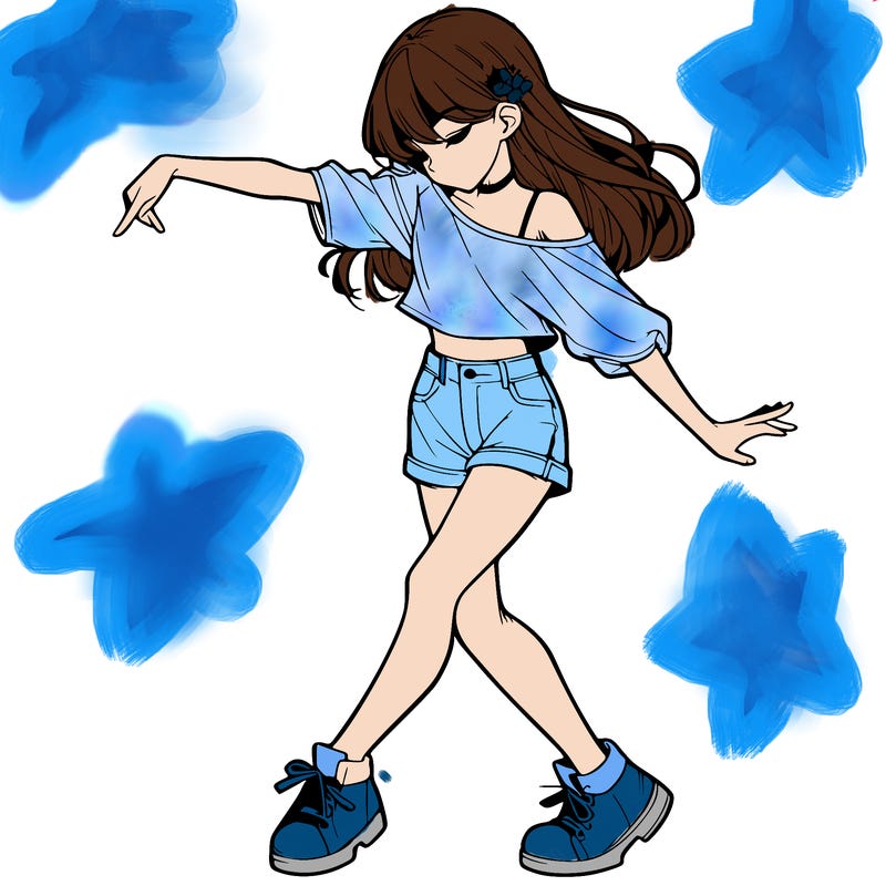 realistic girl danceing