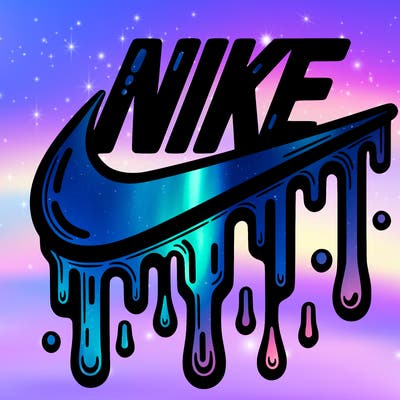 dripping nike logo