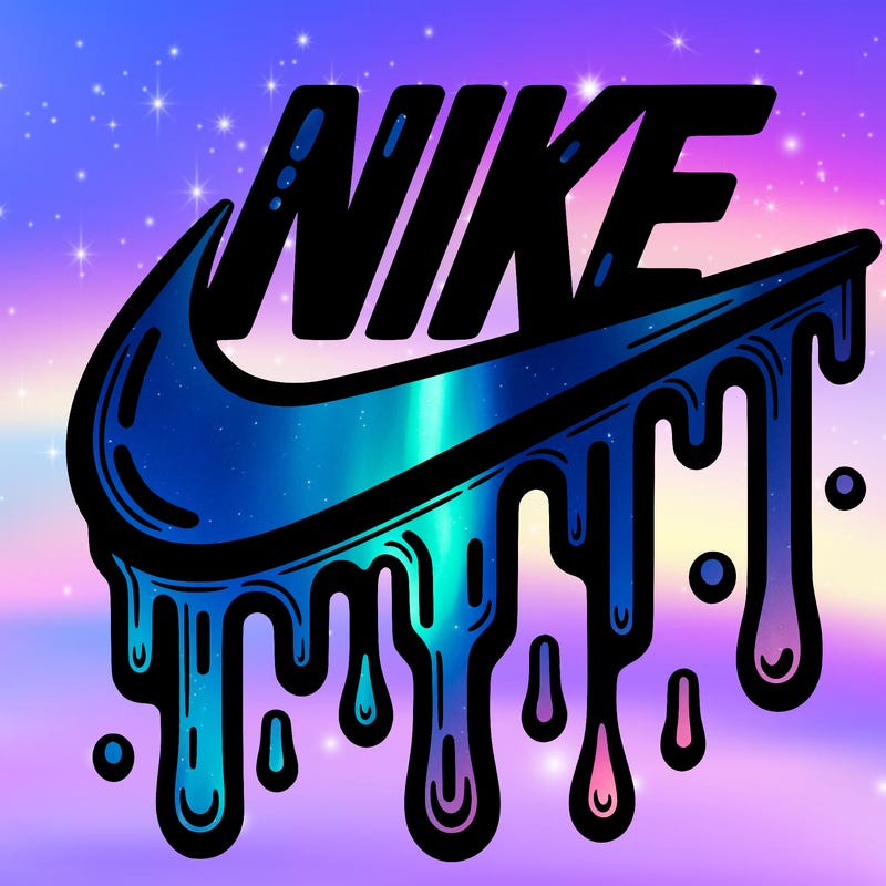 dripping nike logo