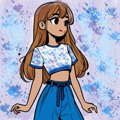 girl in a cute crop top