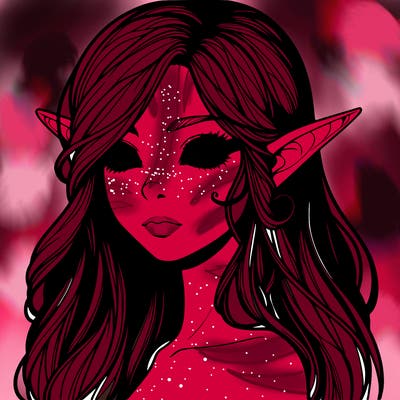 elf girl realistic dark fantasy