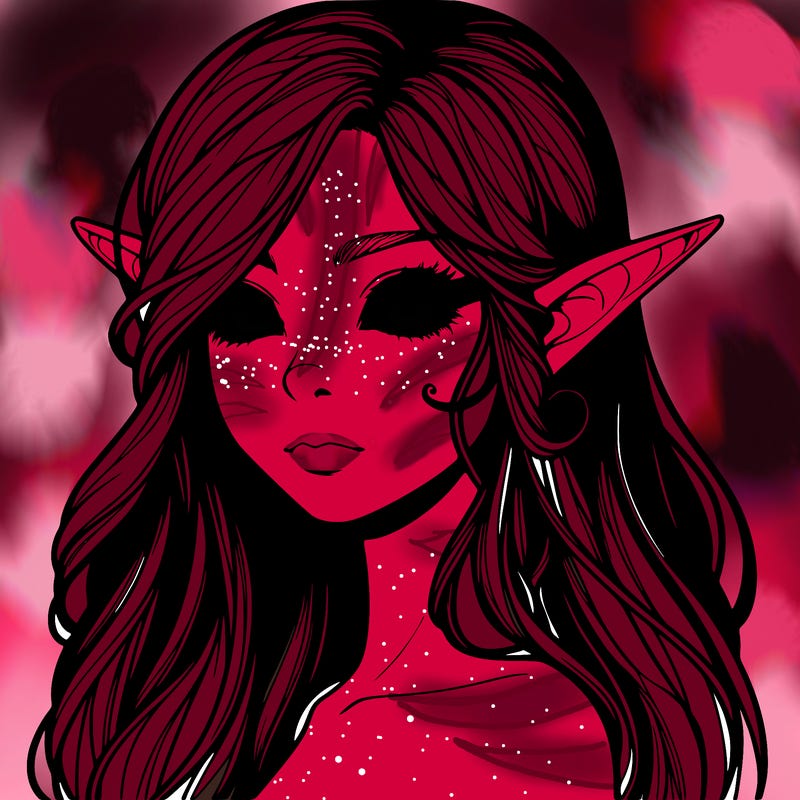 elf girl realistic dark fantasy